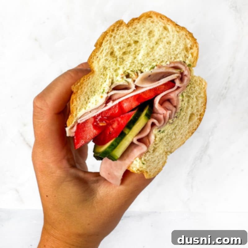 Another view of the delicious Garden Club Hoagie Sandwich.