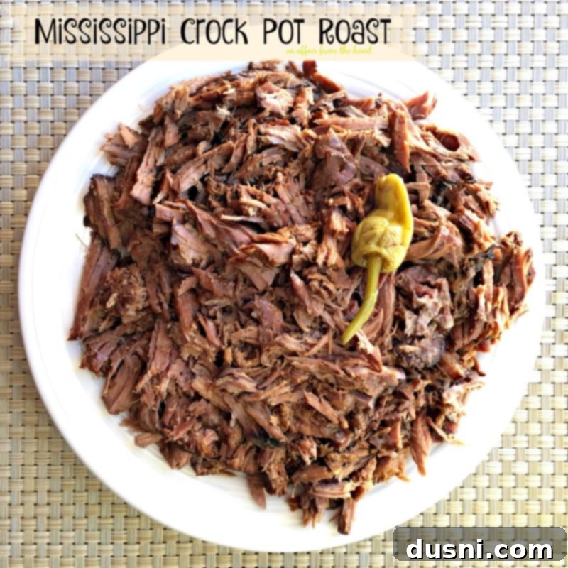 Mississippi Crock Pot Roast - An Affair from the Heart
