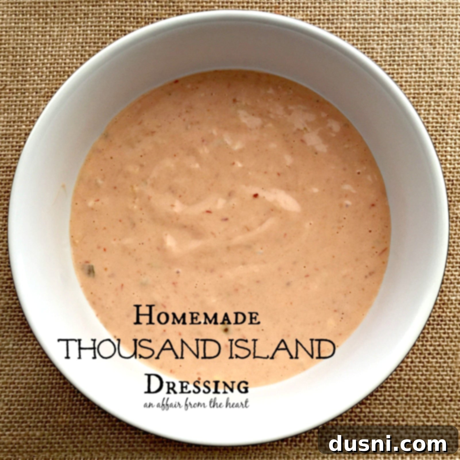 Homemade Thousand Island Dressing in a small bowl, essential for Reuben Pinwheels