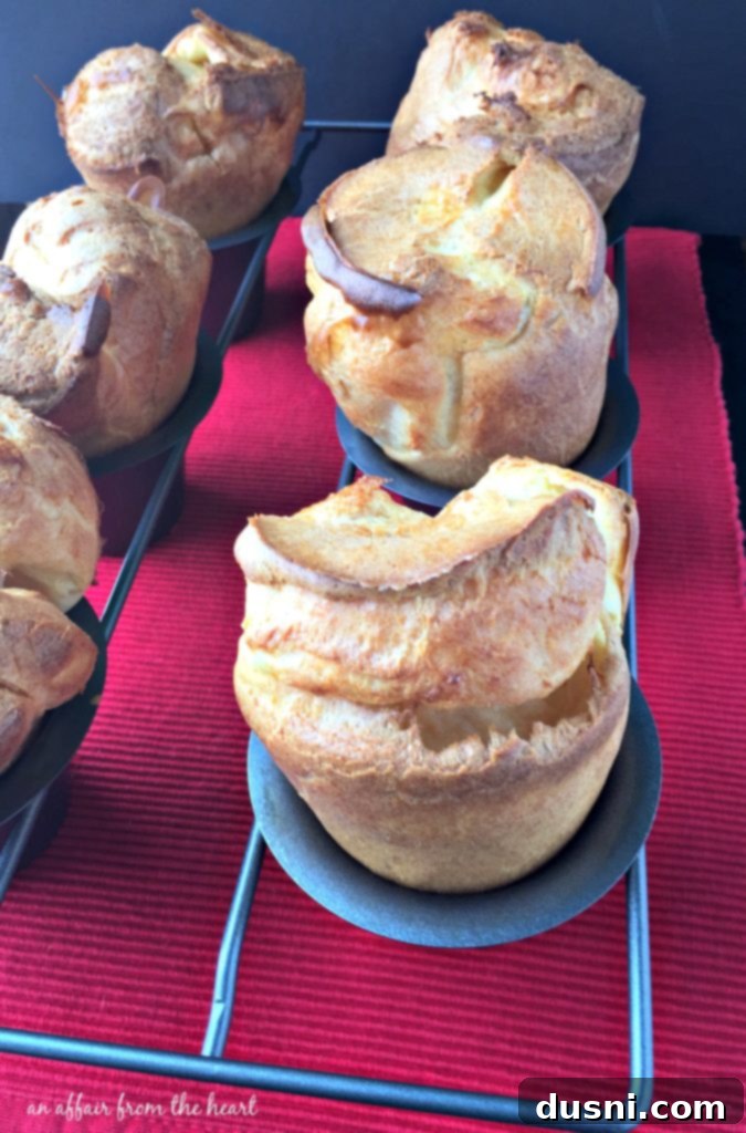 Classic Popovers with Velvety Cherry Butter 3 Golden brown Old Fashioned Pop Overs