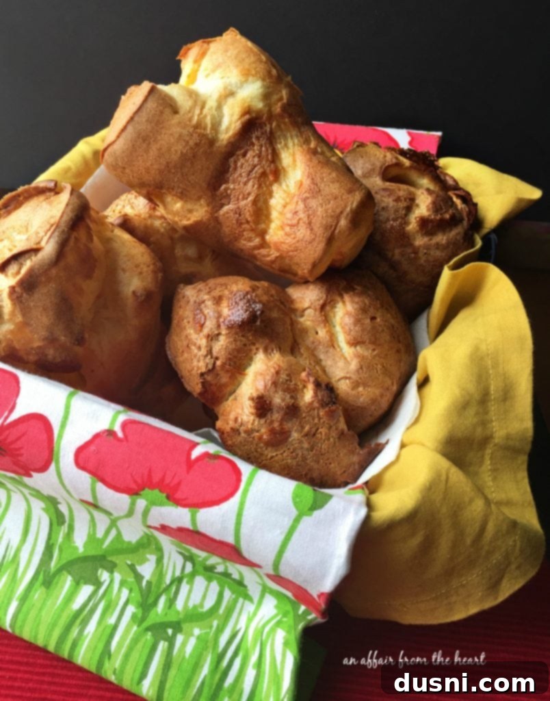 Classic Popovers with Velvety Cherry Butter 9 Close-up of fluffy Pop Overs