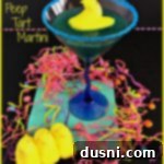 Close up of PEEP Tart Martini