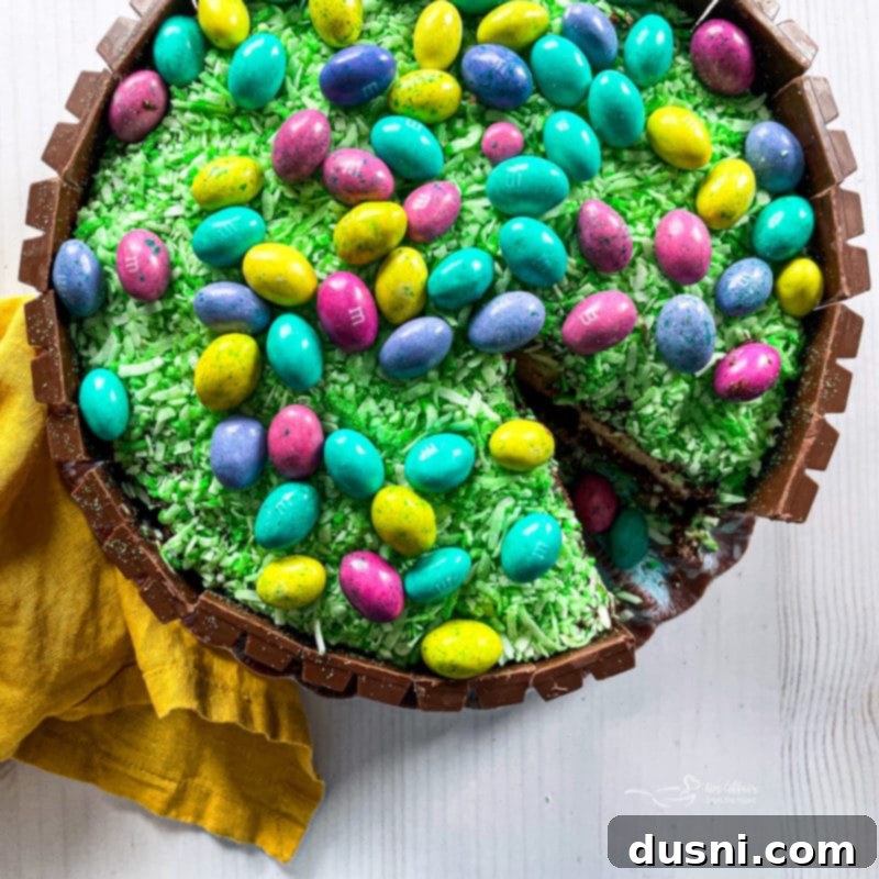 Kit Kat Easter Basket Cake 2 Kit Kat Easter Basket Cake with Easter M&M's