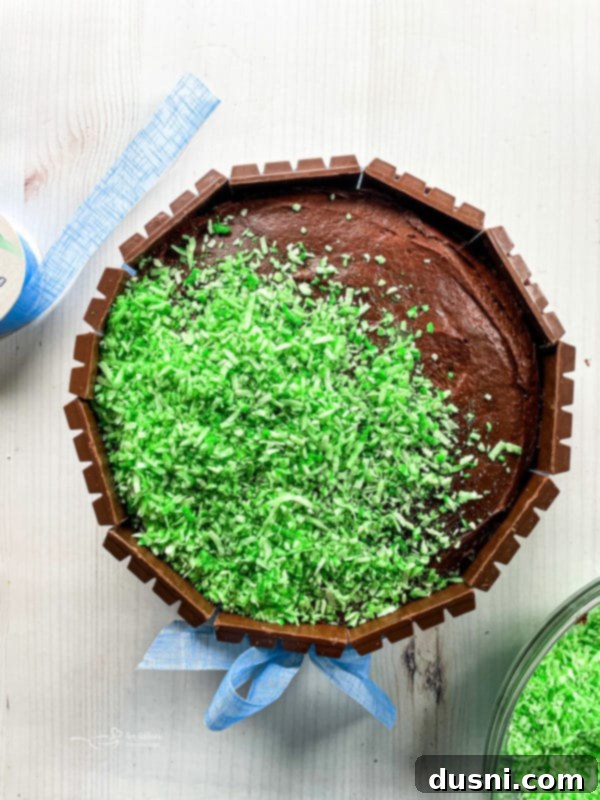 Kit Kat Easter Basket Cake 13 Edible Easter Grass on Cake