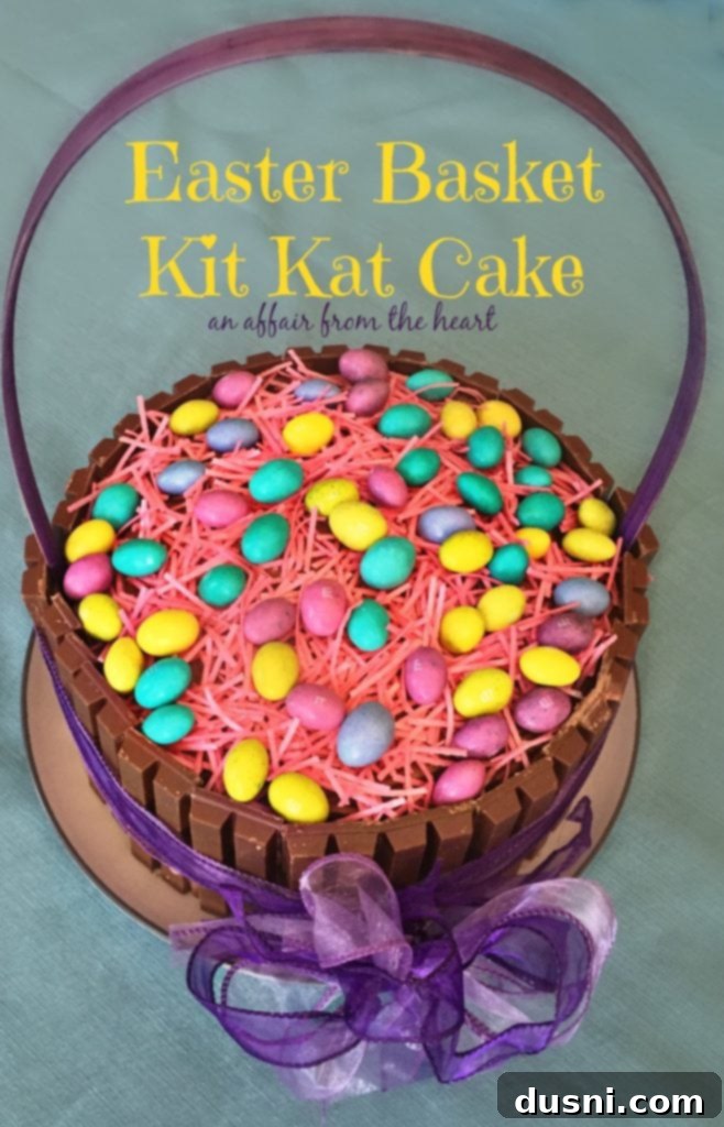 Kit Kat Easter Basket Cake 3 Easter Basket Kit Kat Cake with text