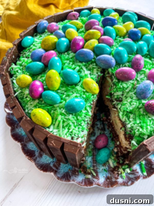 Kit Kat Easter Basket Cake 4 Smoothly Cut Kit Kat Easter Basket Cake