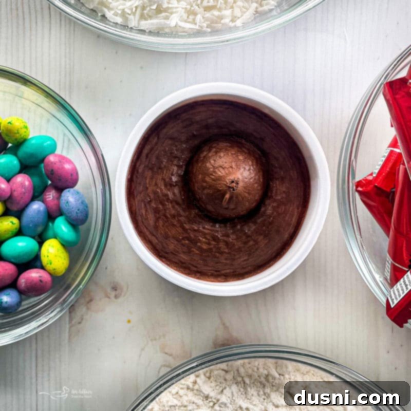 Kit Kat Easter Basket Cake 7 Deconstructed Kit Kat Cake with Chocolate Frosting