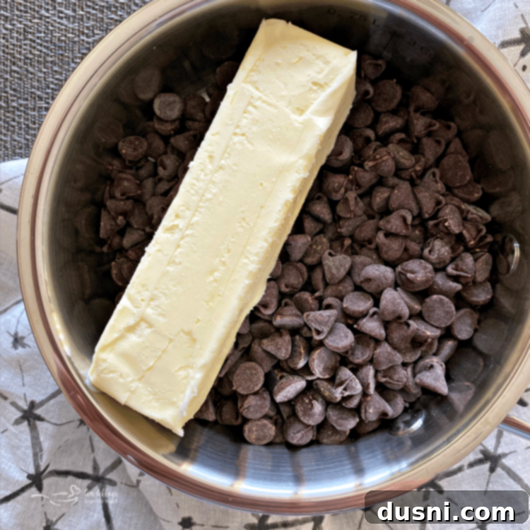 Ultimate Sour Cream Chocolate Frosting 5 Ingredients laid out for preparing the chocolate sour cream frosting