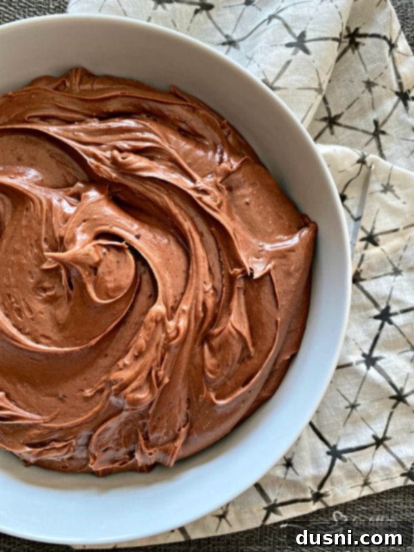 Ultimate Sour Cream Chocolate Frosting 8 A generously frosted chocolate layer cake with sour cream chocolate frosting
