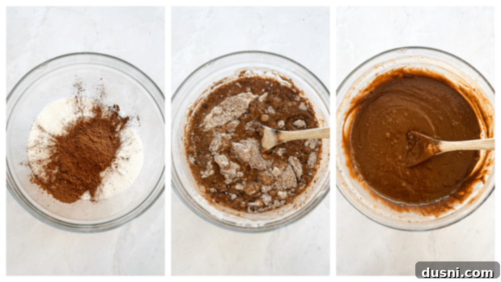 Simple Comfort Bake 7 Dry ingredients in a bowl for Depression Cake.