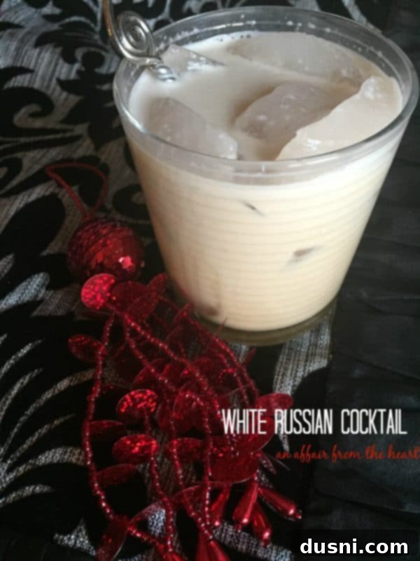 Indulgent Kahlua Crinkles 5 Classic White Russian cocktail, a perfect use for homemade Kahlua.