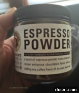 Indulgent Kahlua Crinkles 6 Espresso powder, a secret ingredient for enhancing chocolate flavors.