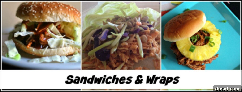 Barbecue Obsession 15 Collage of delicious BBQ sandwich and wrap recipes