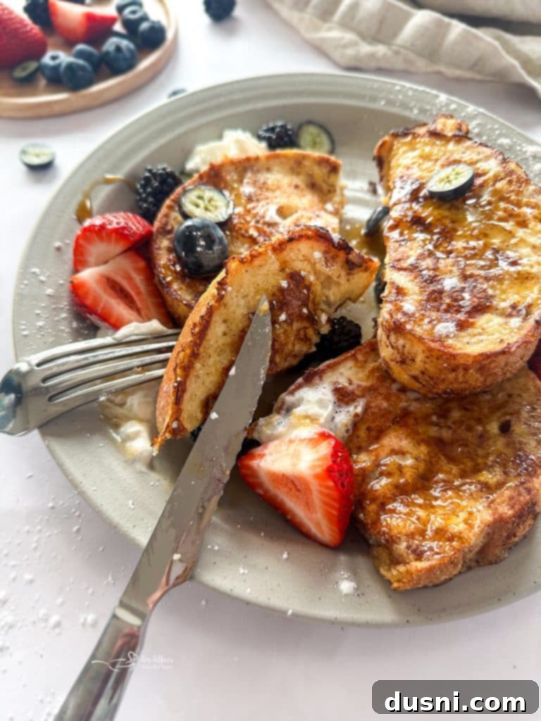 Stack of French Toast with berries