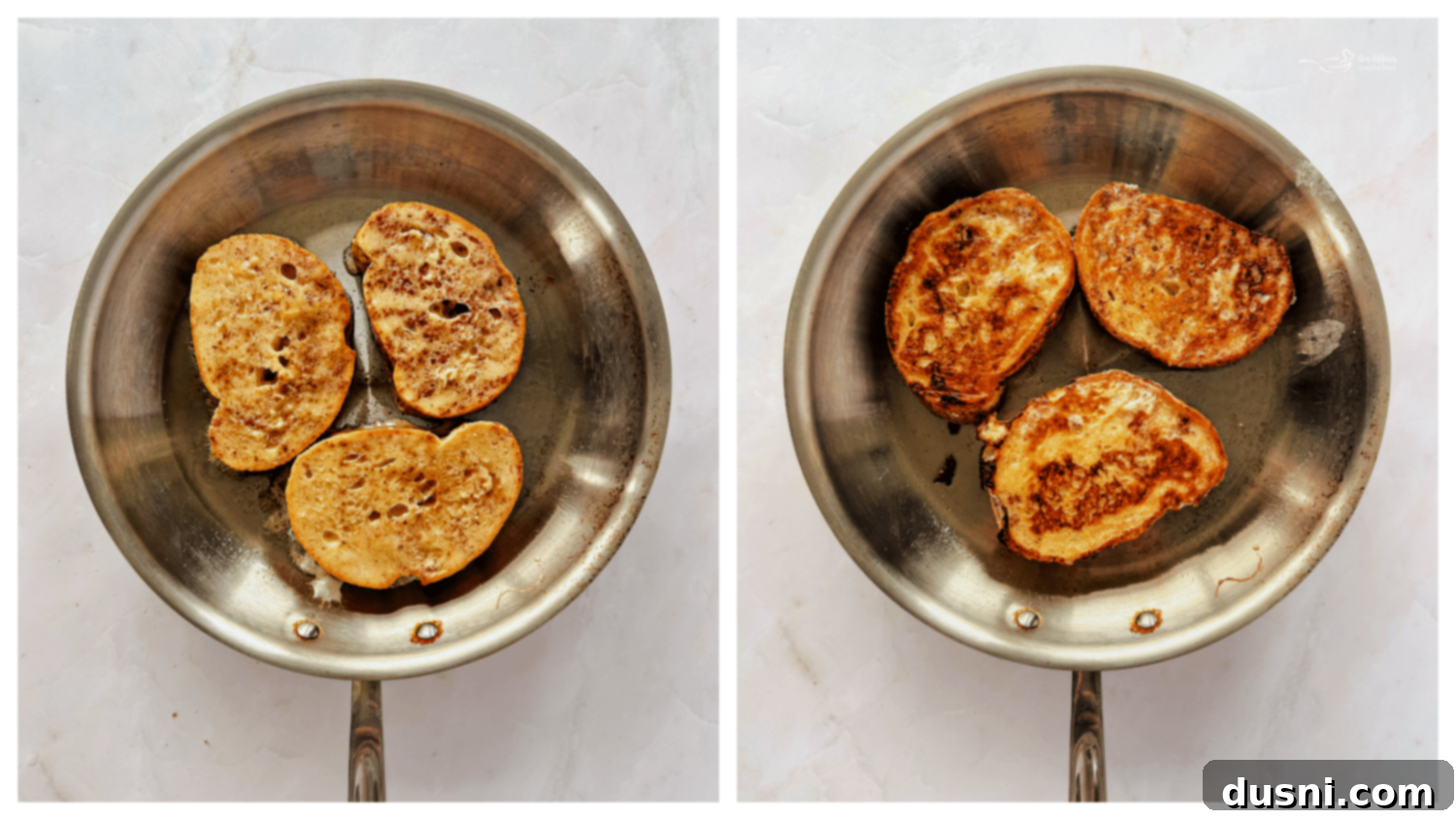 Dipping bread into French Toast batter