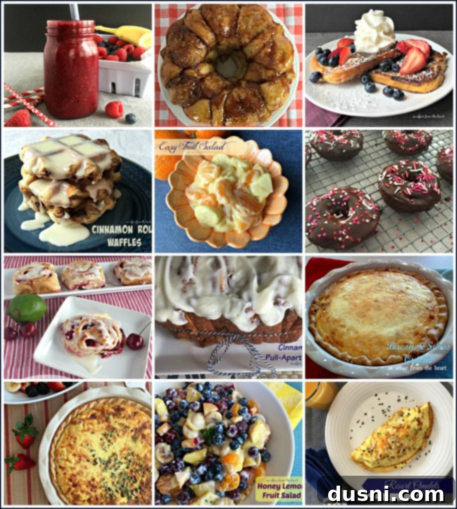 A collage of 12 amazing brunch recipes for Mother's Day