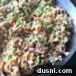 Sizzling Steak Fried Rice 4 Steak Fried Rice in a wok