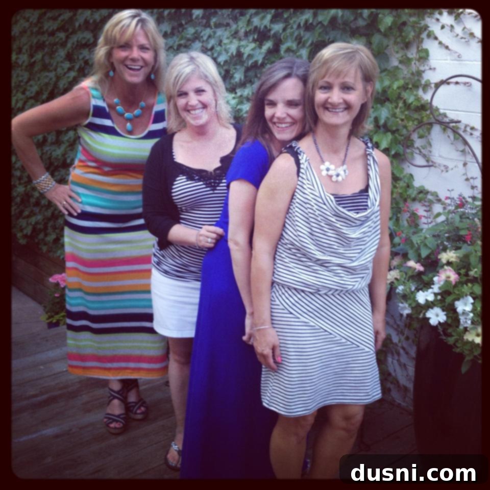 Author and friends enjoying a charcuterie board