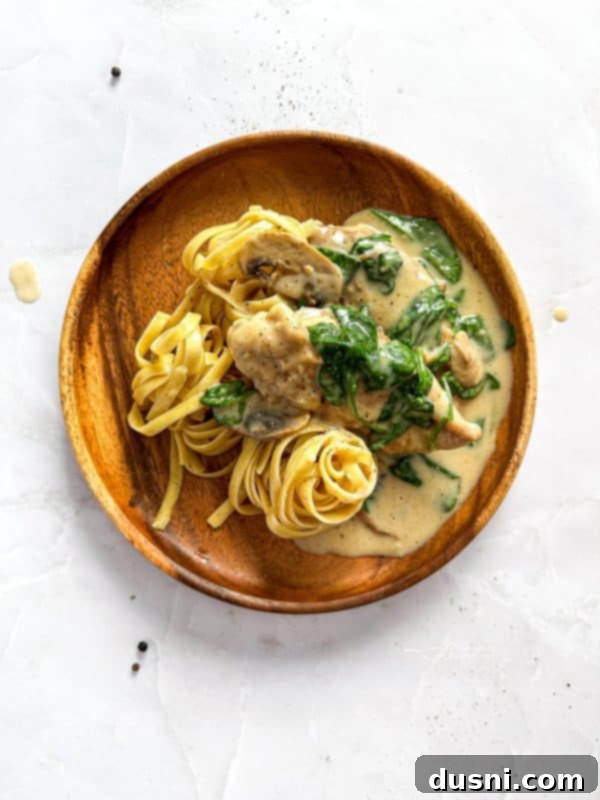 Creamy Chicken and Mushroom Florentine Pasta 18 Another shot of fresh baby spinach leaves, ready for the dish.