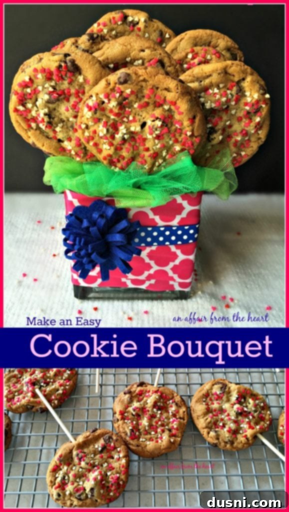 Whip Up a Sweet Cookie Bouquet 4 Joyful reaction to receiving a homemade cookie bouquet