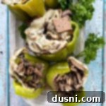 Loaded Philly Cheese Steak Peppers 22 stuffed peppers with philly cheesesteak and garnishes