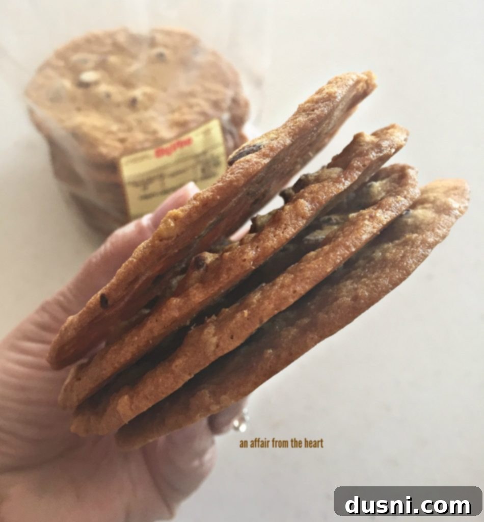 Chilled Mocha Chocolate Chip Delight 13 Thin chocolate chip cookies from Hy-Vee bakery, ideal for icebox cake.