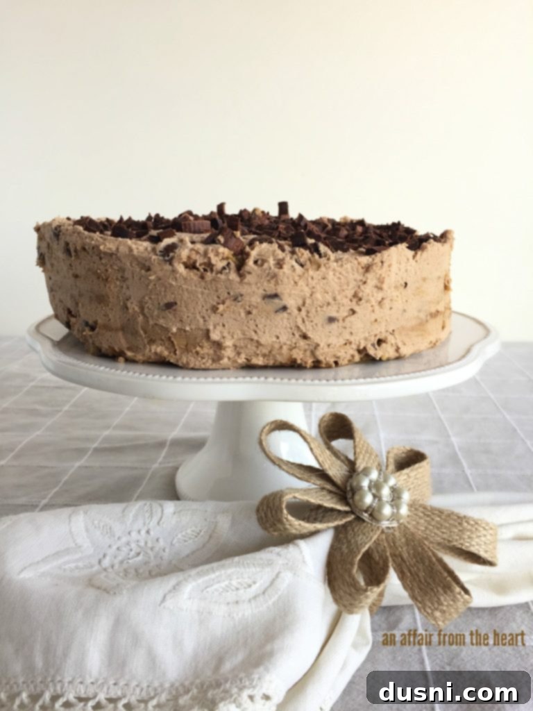 Chilled Mocha Chocolate Chip Delight 15 Finished Mocha Chocolate Chip Icebox Cake, perfectly chilled and ready to serve.