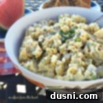 Classic Picnic Potato Salad 12 close up of Picnic Potato Salad in a white serving bowl