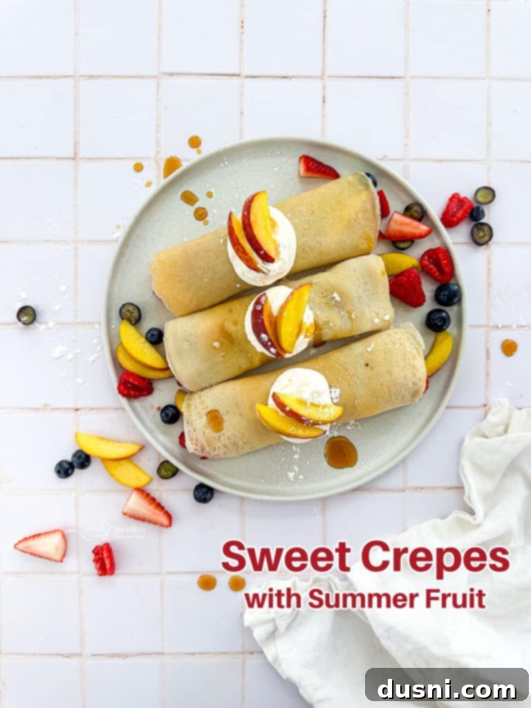 Golden Crepes Topped with Summer Fruits 15 Hero image for Sweet Crepes with Summer Fruits
