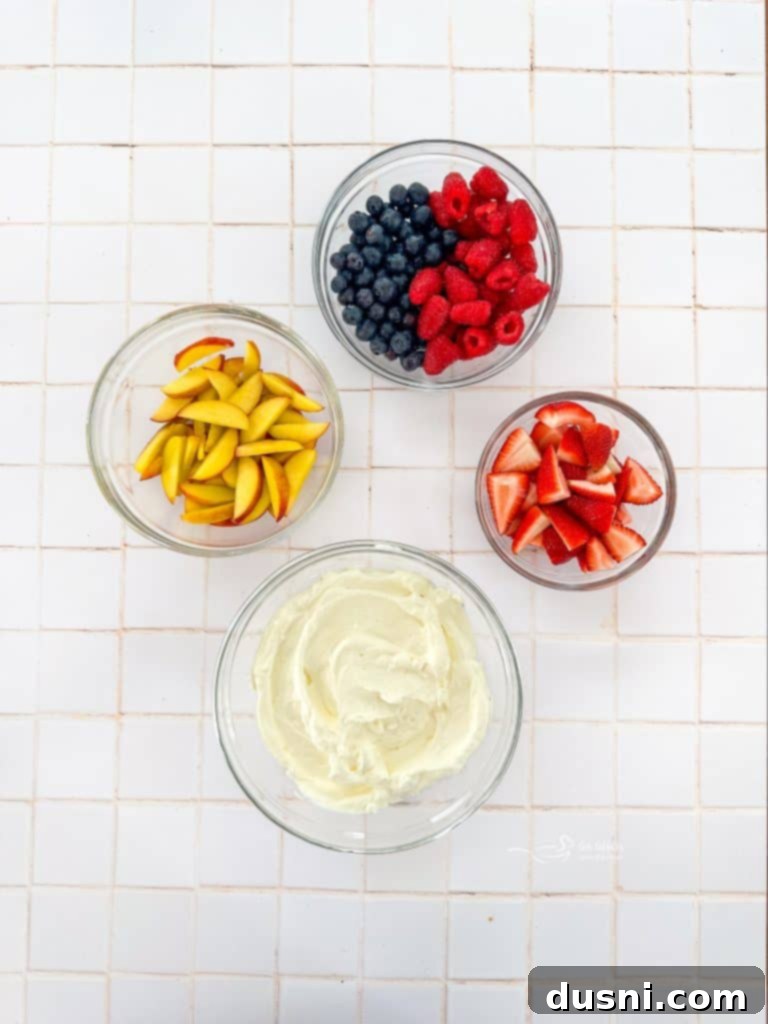 Golden Crepes Topped with Summer Fruits 6 Bowl of fresh summer fruits