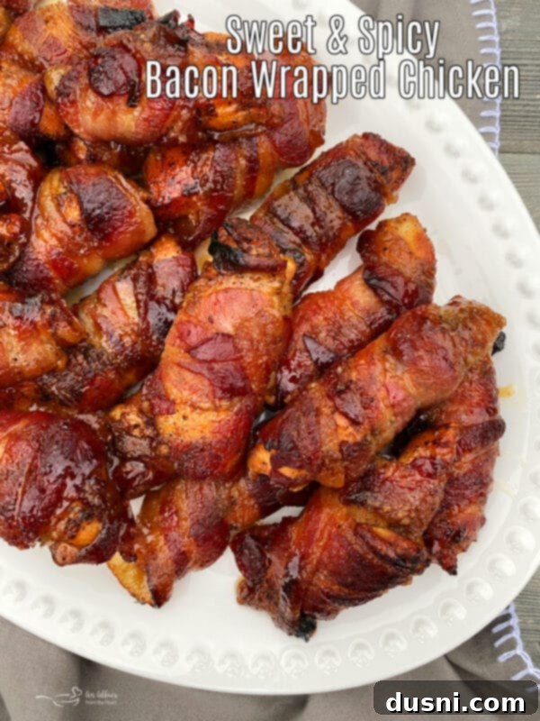 Sweet Heat Bacon-Wrapped Chicken 13 Sweet & Spicy Bacon Wrapped Chicken Tenderloins on Pinterest