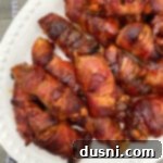 Sweet Heat Bacon-Wrapped Chicken 15 Sweet & Spicy Bacon Wrapped Chicken on a White Plate