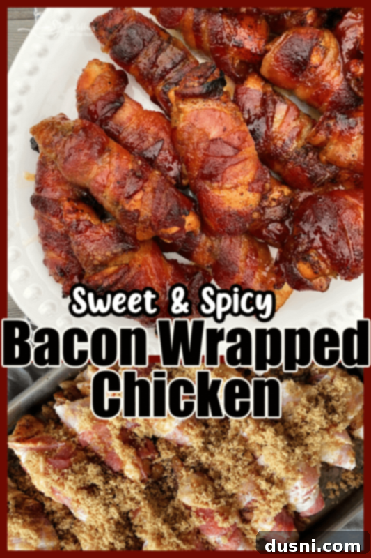 Sweet Heat Bacon-Wrapped Chicken 10 Sweet & Spicy Bacon Wrapped Chicken Recipe on Pinterest