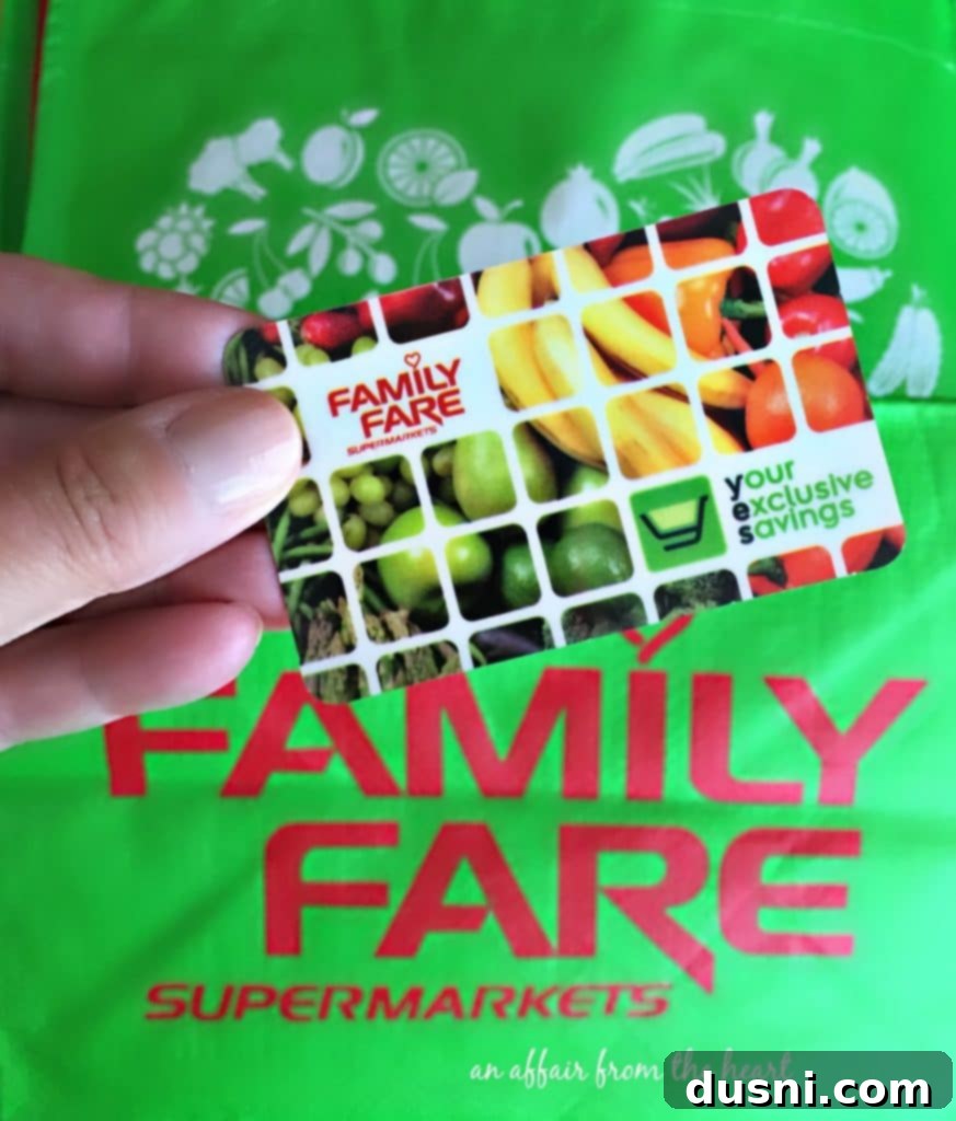 Decadent Snickers Dip 12 Family Fare YES Rewards Card, highlighting its benefits for shoppers.