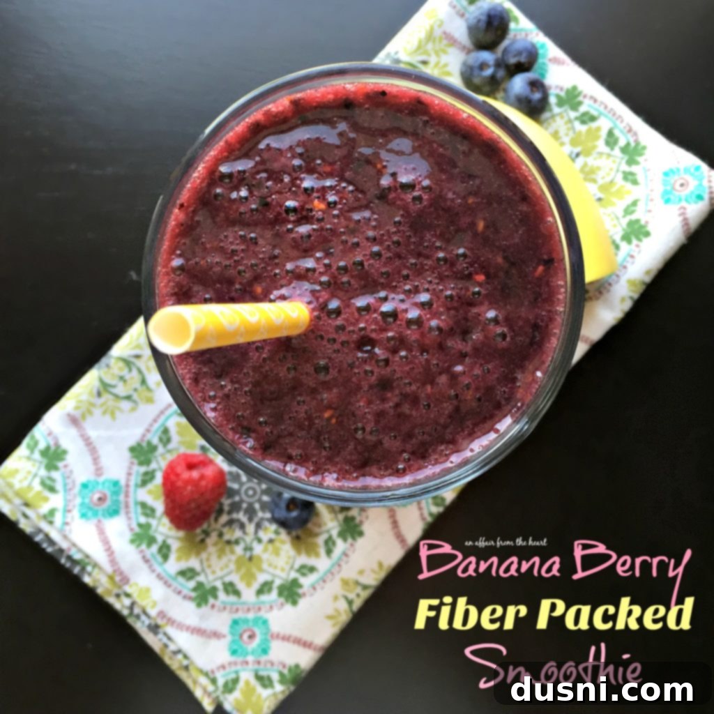 Gut-Friendly Berry Banana Blend 2 Banana Berry Fiber Packed Smoothie