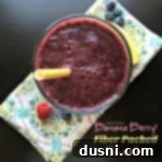 Gut-Friendly Berry Banana Blend 4 Overhead of Banana Berry Fiber Packed Smoothie