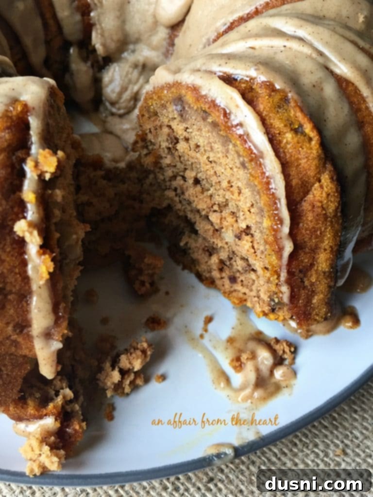 Pumpkin Spiced Coffee Cake with Brown Butter Glaze