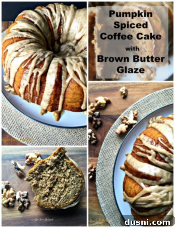 Pumpkin Spiced Coffee Cake with Brown Butter Glaze - An Affair from the Heart