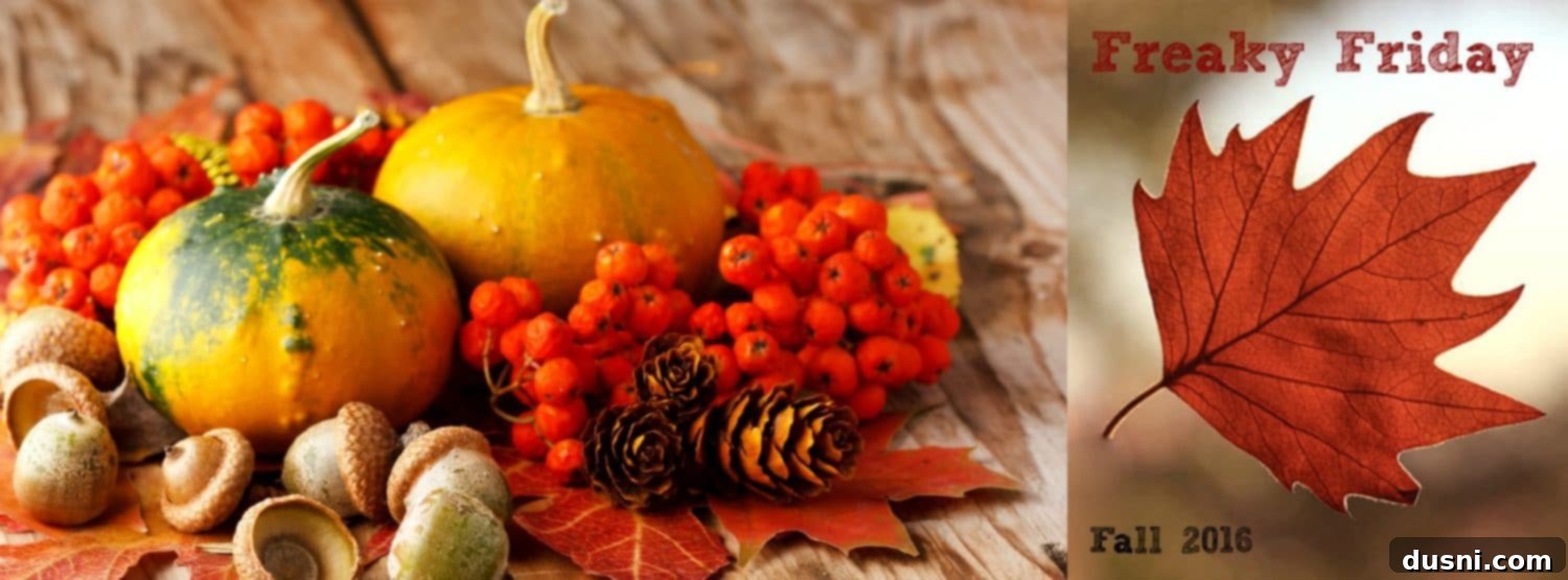 Freaky Friday - Fall Edition 2016 banner with various food blogs.