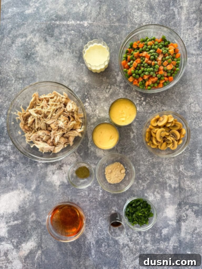 A large pot of creamy Chicken à la King, ready to be served.