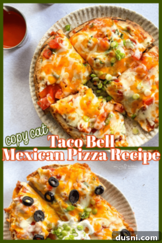 A single slice of homemade Taco Bell Mexican Pizza on a white plate with a fork.