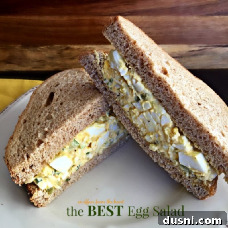 The Best Bacon, Egg Salad, and Tomato Sandwich 5 Close up of The BEST Egg Salad in a bowl
