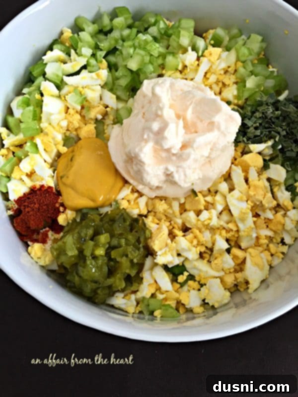 The Best Bacon, Egg Salad, and Tomato Sandwich 6 Preparing The BEST Egg Salad ingredients