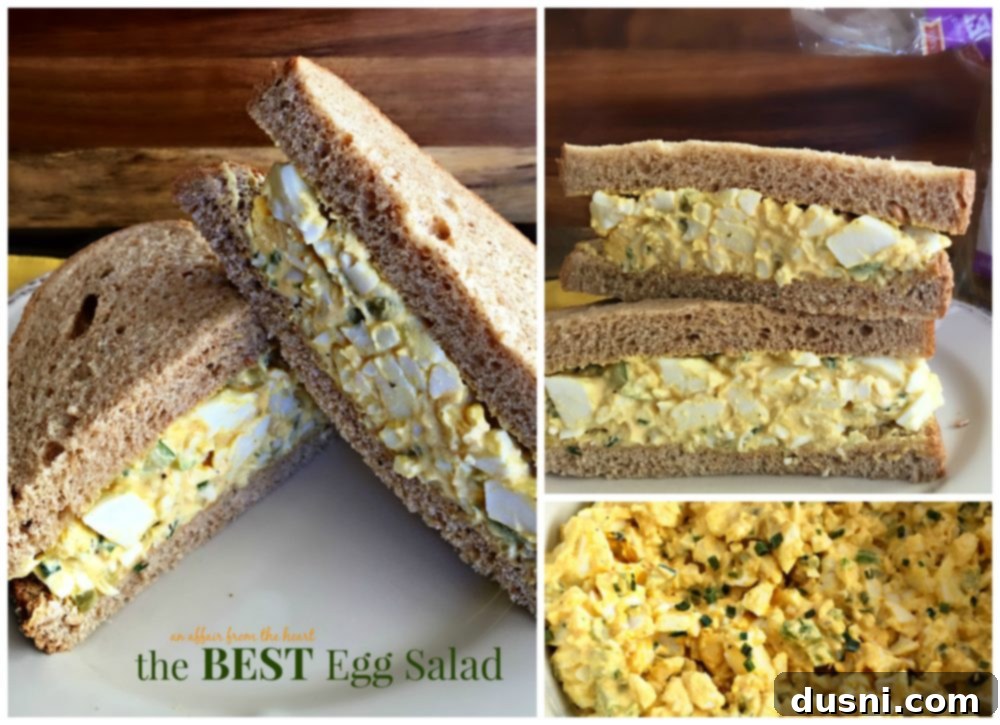 The Best Bacon, Egg Salad, and Tomato Sandwich 8 The BEST Egg Salad served on a plate