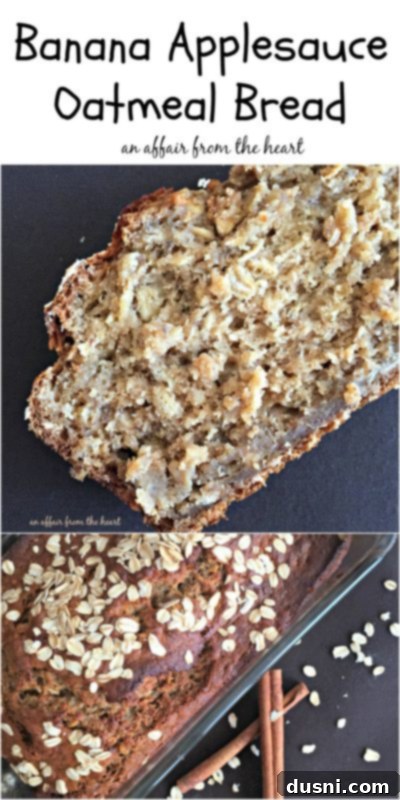 Harvest Banana Oat Loaf 5 Hand holding a slice of Banana Applesauce Oatmeal Bread, ready to be enjoyed