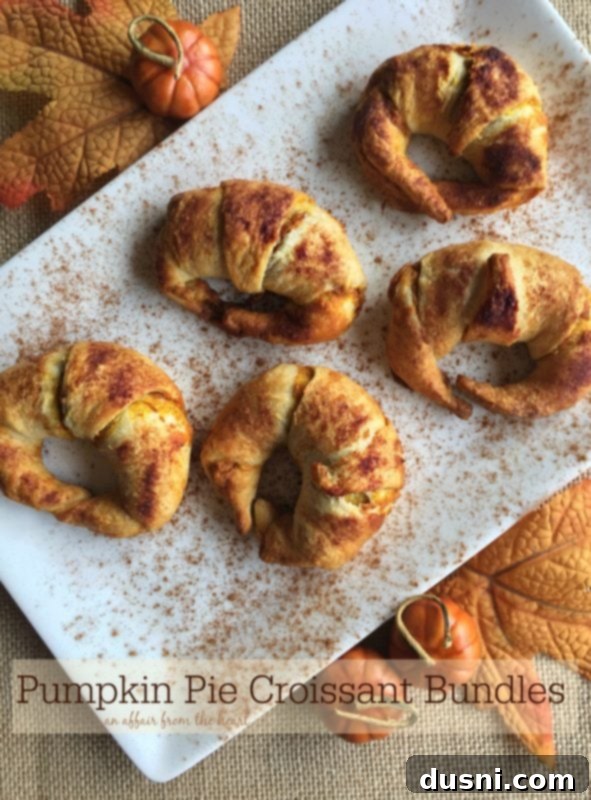 Delicious Pumpkin Pie Croissant Bundles cooling on a wire rack