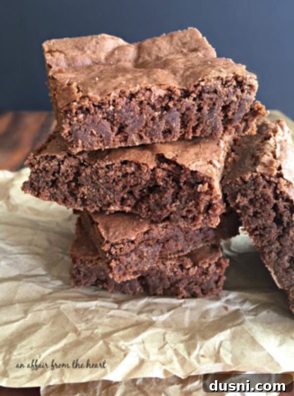 Grandma's Classic Fudgy Brownies 7 Old Fashioned Brownies - freshly baked and cooling