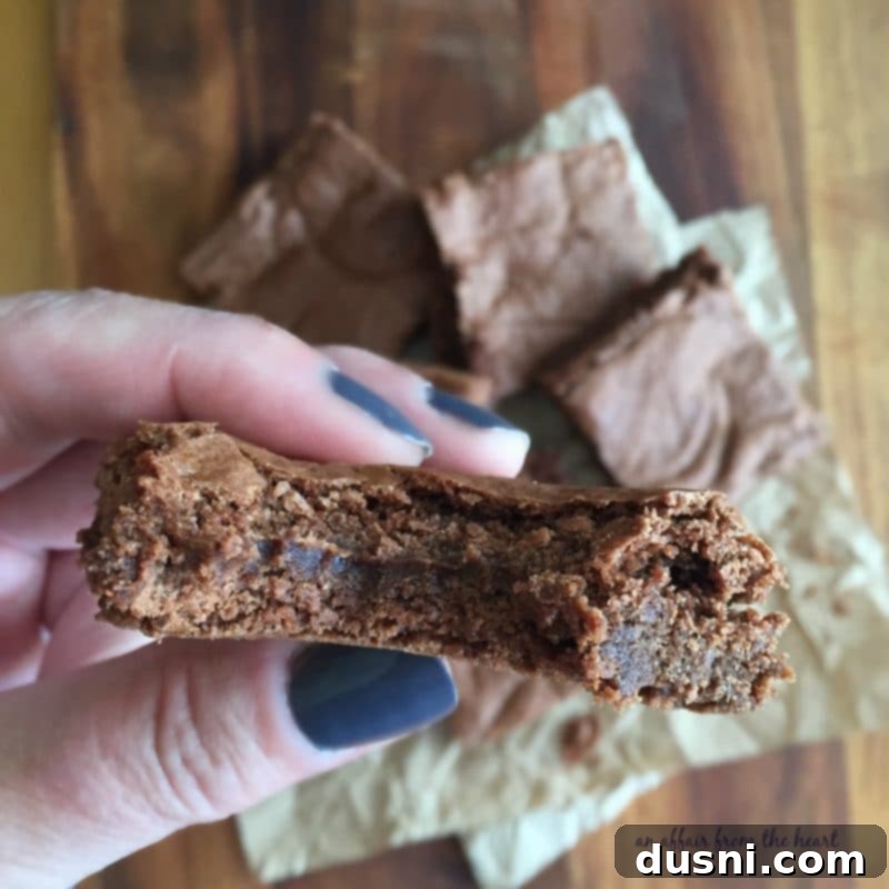 Grandma's Classic Fudgy Brownies 8 Old Fashioned Brownies - sliced and ready to serve