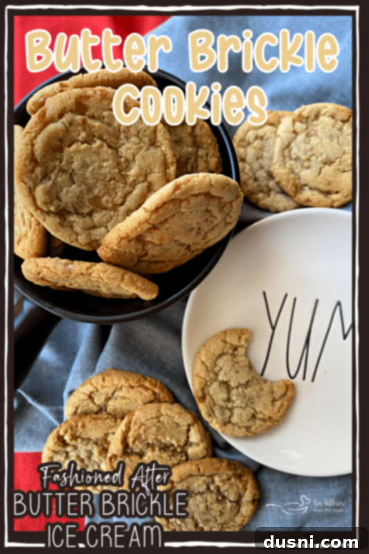 Golden Toffee Crunch Cookies 11 Single Butter Brickle Cookie showcasing its textured surface and embedded toffee bits