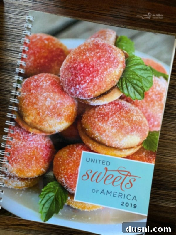 Golden Toffee Crunch Cookies 14 Close-up of the United Sweets of America 2019 planner page, showcasing a cookie recipe